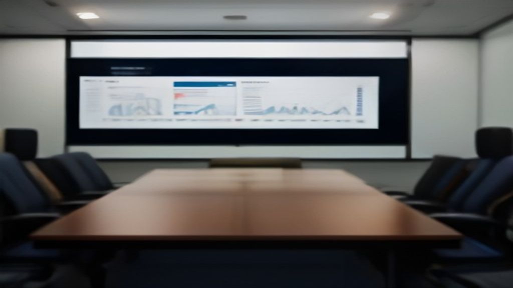 Corporate strategy team analyzing performance data